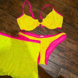 3 piece vintage swimsuit set Ritchie Swimwear